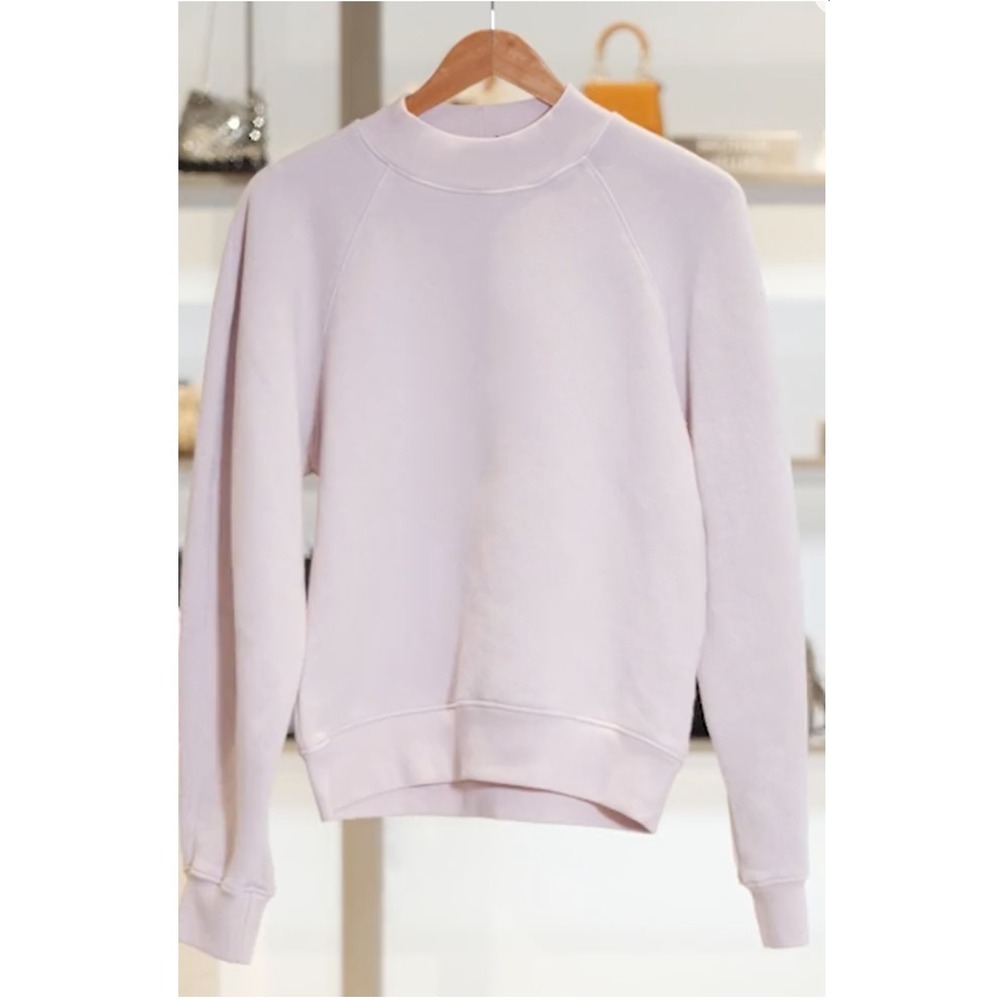 AGOLDE Tarron Mock Neck Sweatshirt Women's Medium Made USA Minimalist Luxe